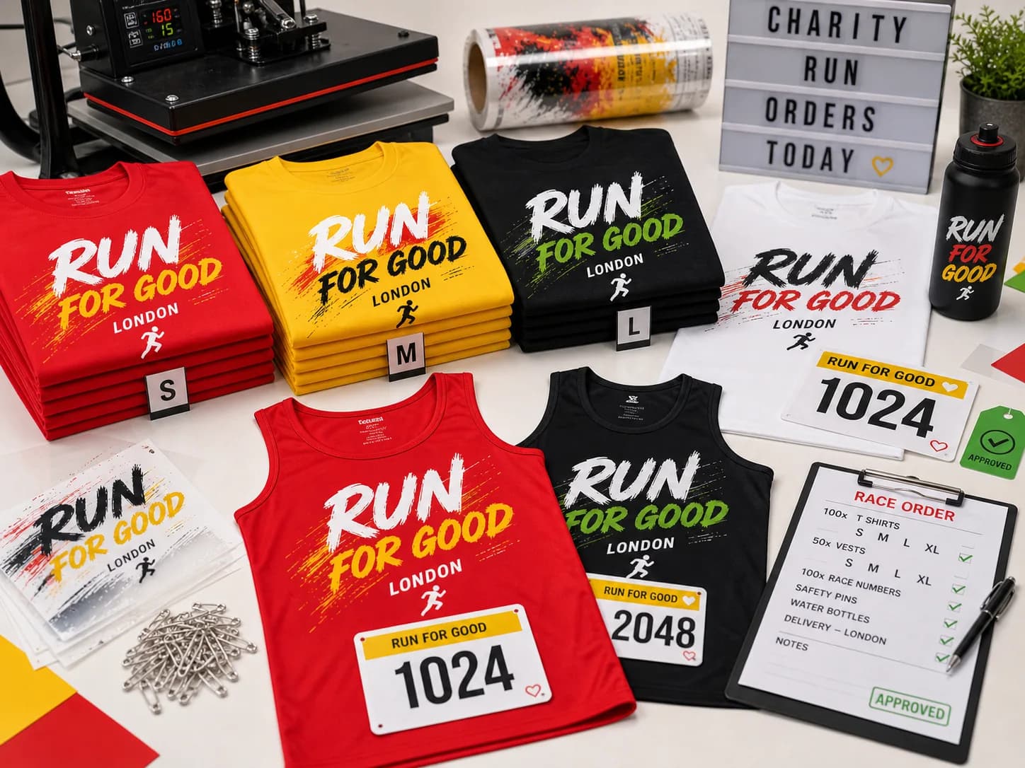 Charity Run T Shirt Printing London - Event Orders
