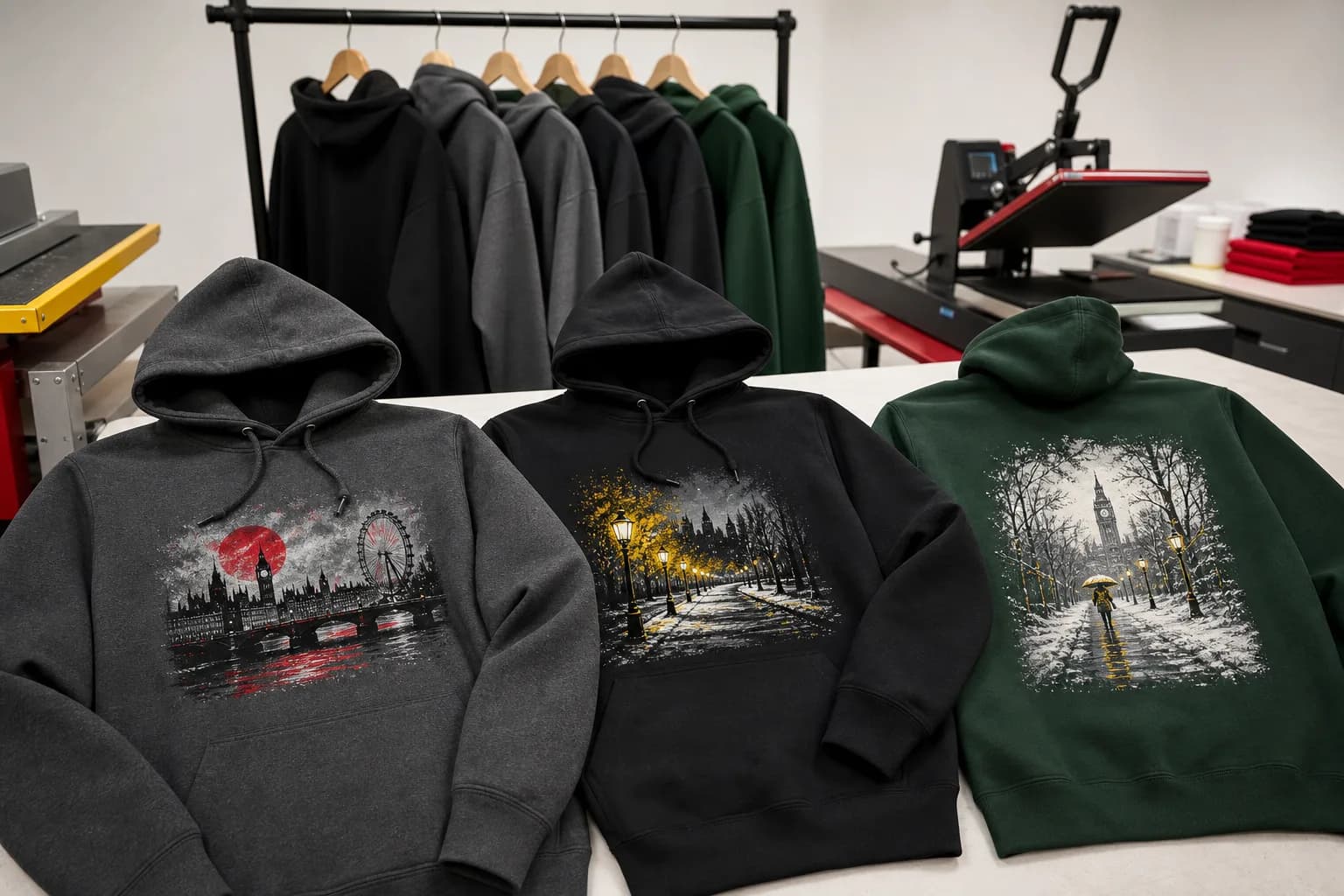 Custom Hoodie Printing London for Winter