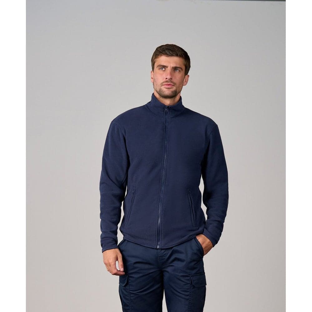 Pro RTX RX401 navy microfleece worn by a model, front view