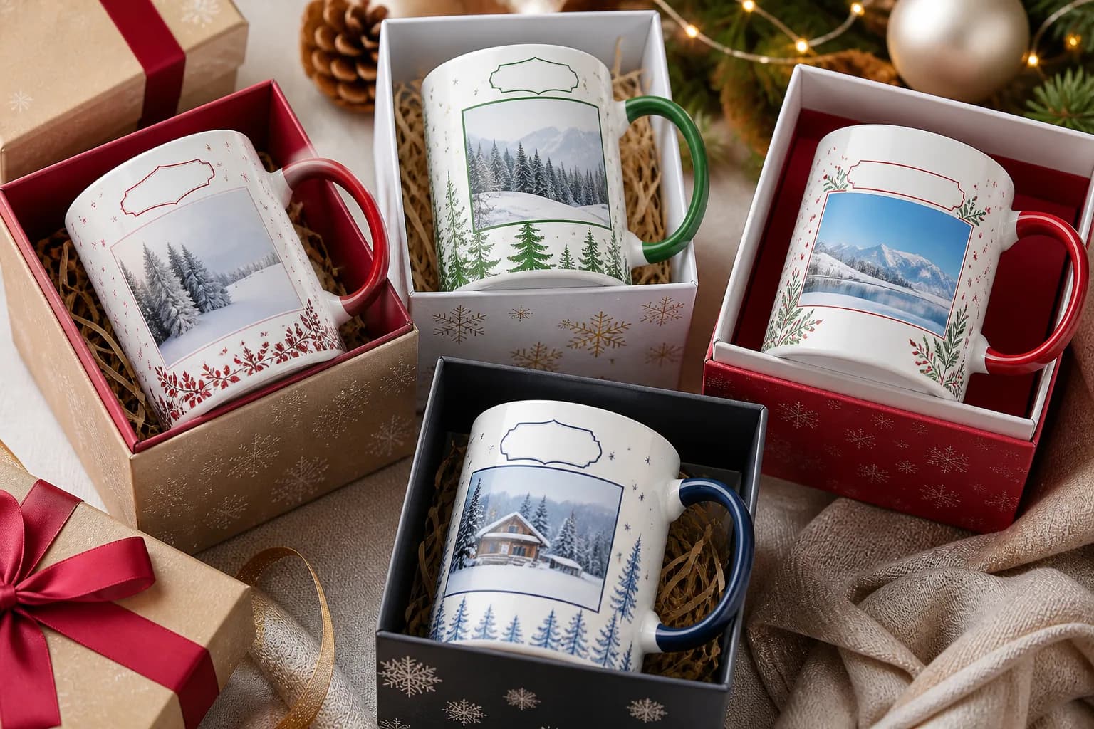 Personalised Christmas Mugs London - Photo & Name Gifts