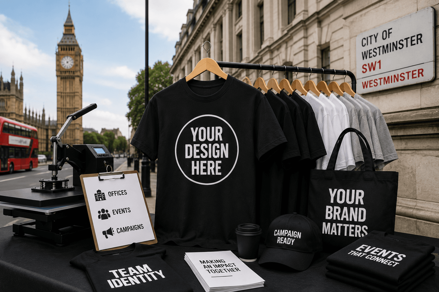 T Shirt Printing Westminster - Offices, Events and Campaigns