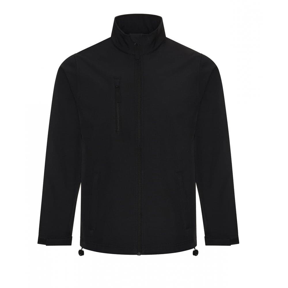 Black Pro RTX RX530 softshell front with chest pocket and adjustable hem